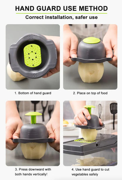 14-in-1 Vegetable & Fruit Chopper – Professional Grade Slicer, Dicer, Cutter & Kitchen Tool