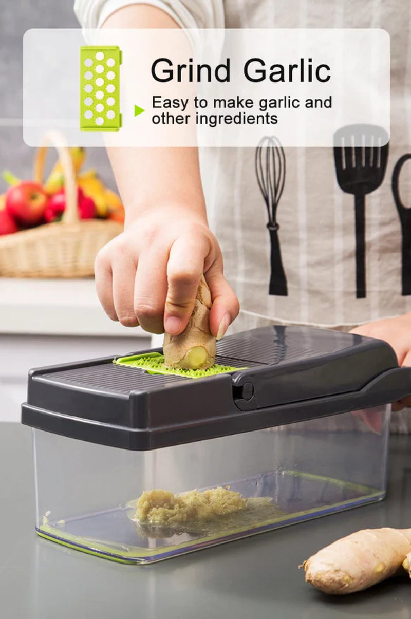 14-in-1 Vegetable & Fruit Chopper – Professional Grade Slicer, Dicer, Cutter & Kitchen Tool